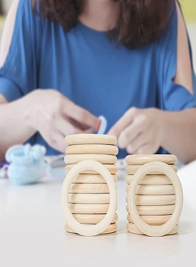Artify | Natural Wooden Rings (5cm, 10pcs) (b) | Smooth Finished Wood Circles for Toys, Craft, DIY Projects - Pack of 10 - Image 4